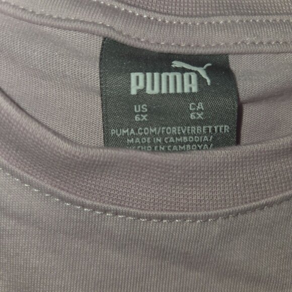 Puma Girls 2-Piece Jersey T-Shirt & Skort Set 6X Pink & Blue 4164 - Picture 5 of 15